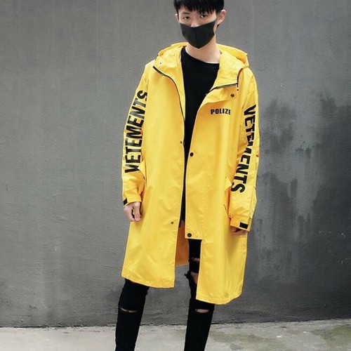 yellow trench coat mens